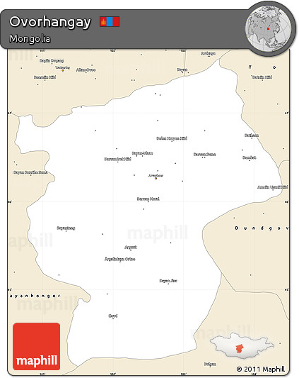 Classic Style Simple Map of Ovorhangay