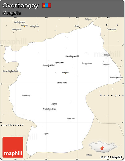 Classic Style Simple Map of Ovorhangay