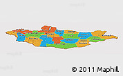 Political Panoramic Map of Mongolia, cropped outside
