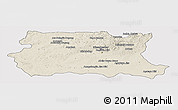 Shaded Relief Panoramic Map of Tov, cropped outside