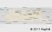 Shaded Relief Panoramic Map of Tov, desaturated