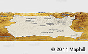 Shaded Relief Panoramic Map of Tov, physical outside