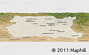 Shaded Relief Panoramic Map of Tov, satellite outside