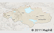 Shaded Relief 3D Map of Uvs, lighten
