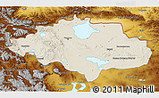 Shaded Relief 3D Map of Uvs, physical outside