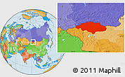 Political Location Map of Uvs