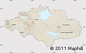 Shaded Relief Map of Uvs, cropped outside