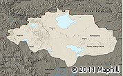 Shaded Relief Map of Uvs, darken