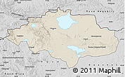Shaded Relief Map of Uvs, desaturated