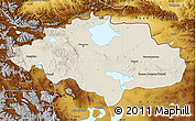 Shaded Relief Map of Uvs, physical outside
