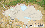 Shaded Relief Map of Uvs, satellite outside