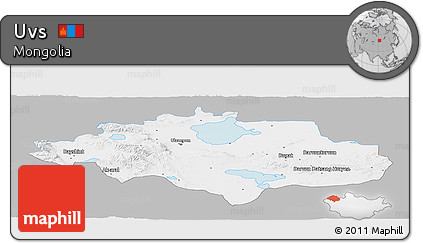 Gray Panoramic Map of Uvs, single color outside