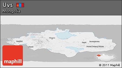 Gray Panoramic Map of Uvs, single color outside