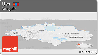Gray Panoramic Map of Uvs, single color outside