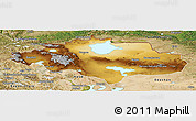Physical Panoramic Map of Uvs, satellite outside