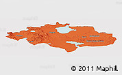 Political Panoramic Map of Uvs, cropped outside