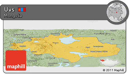 Savanna Style Panoramic Map of Uvs