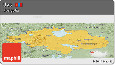Savanna Style Panoramic Map of Uvs