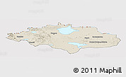 Shaded Relief Panoramic Map of Uvs, cropped outside