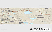 Shaded Relief Panoramic Map of Uvs