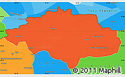 Political Simple Map of Uvs