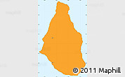 Political Shades Simple Map of Montserrat, political outside