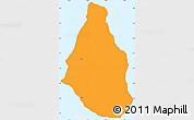 Political Shades Simple Map of Montserrat, single color outside