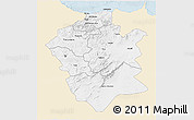 Classic Style 3D Map of Centre Nord, single color outside