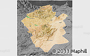 Satellite 3D Map of Centre Nord, darken, desaturated