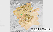 Satellite 3D Map of Centre Nord, lighten, desaturated