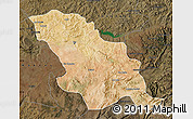 Satellite Map of Fes, darken