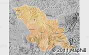 Satellite Map of Fes, desaturated