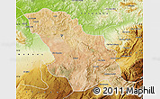 Satellite Map of Fes, physical outside