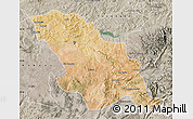 Satellite Map of Fes, semi-desaturated