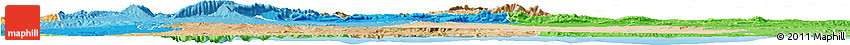 Satellite Horizon Map of Centre Nord, political shades outside