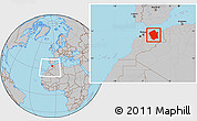 Gray Location Map of Centre Nord, within the entire country