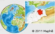 Physical Location Map of Centre Nord, highlighted country