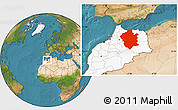 Satellite Location Map of Centre Nord, highlighted country