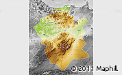 Physical Map of Centre Nord, desaturated