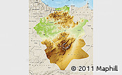 Physical Map of Centre Nord, shaded relief outside