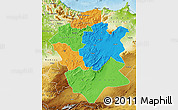 Political Map of Centre Nord, physical outside