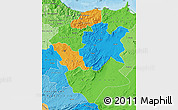 Political Map of Centre Nord, political shades outside