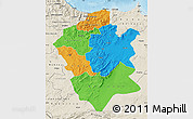 Political Map of Centre Nord, shaded relief outside