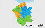 Political Map of Centre Nord, single color outside