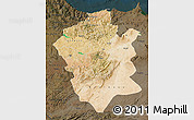 Satellite Map of Centre Nord, darken