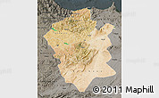 Satellite Map of Centre Nord, darken, semi-desaturated