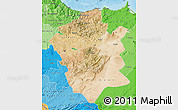 Satellite Map of Centre Nord, political shades outside
