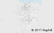 Silver Style Map of Centre Nord, single color outside