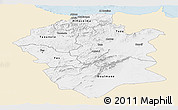 Classic Style Panoramic Map of Centre Nord, single color outside