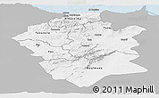 Gray Panoramic Map of Centre Nord, single color outside